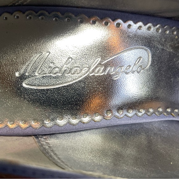 Michelangelo Diana Lavender Satin High Heels Rhinestone Embellishment Sz 7.5 M - Picture 5 of 13